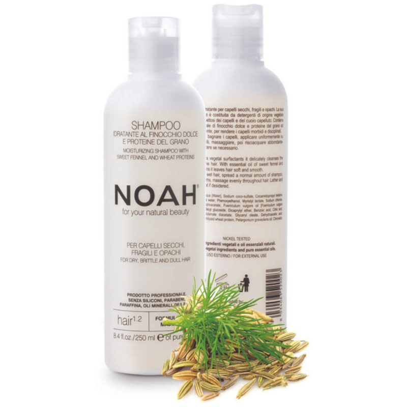 1.2. Moisturizing Shampoo With Sweet Fennel And Wheat Protein Šampūnas sausiems ir lūžinėjantiems plaukams, 250 ml
