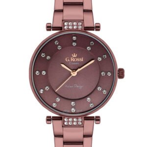 G. ROSSI LAIKRODIS - C5131B-2B3 (zg780d) violetinis + DĖŽUTĖ