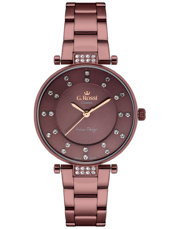 G. ROSSI LAIKRODIS - C5131B-2B3 (zg780d) violetinis + DĖŽUTĖ