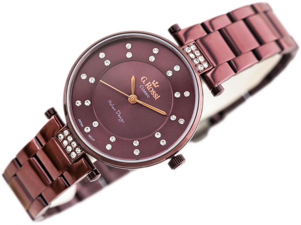 G. ROSSI LAIKRODIS - C5131B-2B3 (zg780d) violetinis + DĖŽUTĖ - Image 2