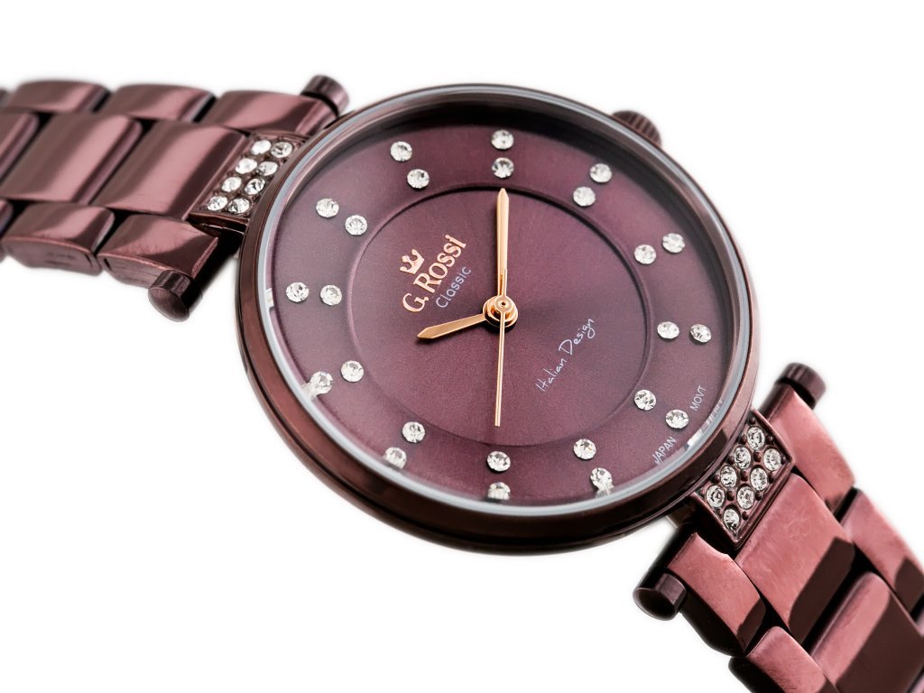 G. ROSSI LAIKRODIS - C5131B-2B3 (zg780d) violetinis + DĖŽUTĖ - Image 3