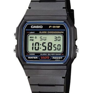 CASIO VYRIŠKAS LAIKRODIS F-91W-1YER (zd086a) – CLASSIC + DĖŽUTĖ