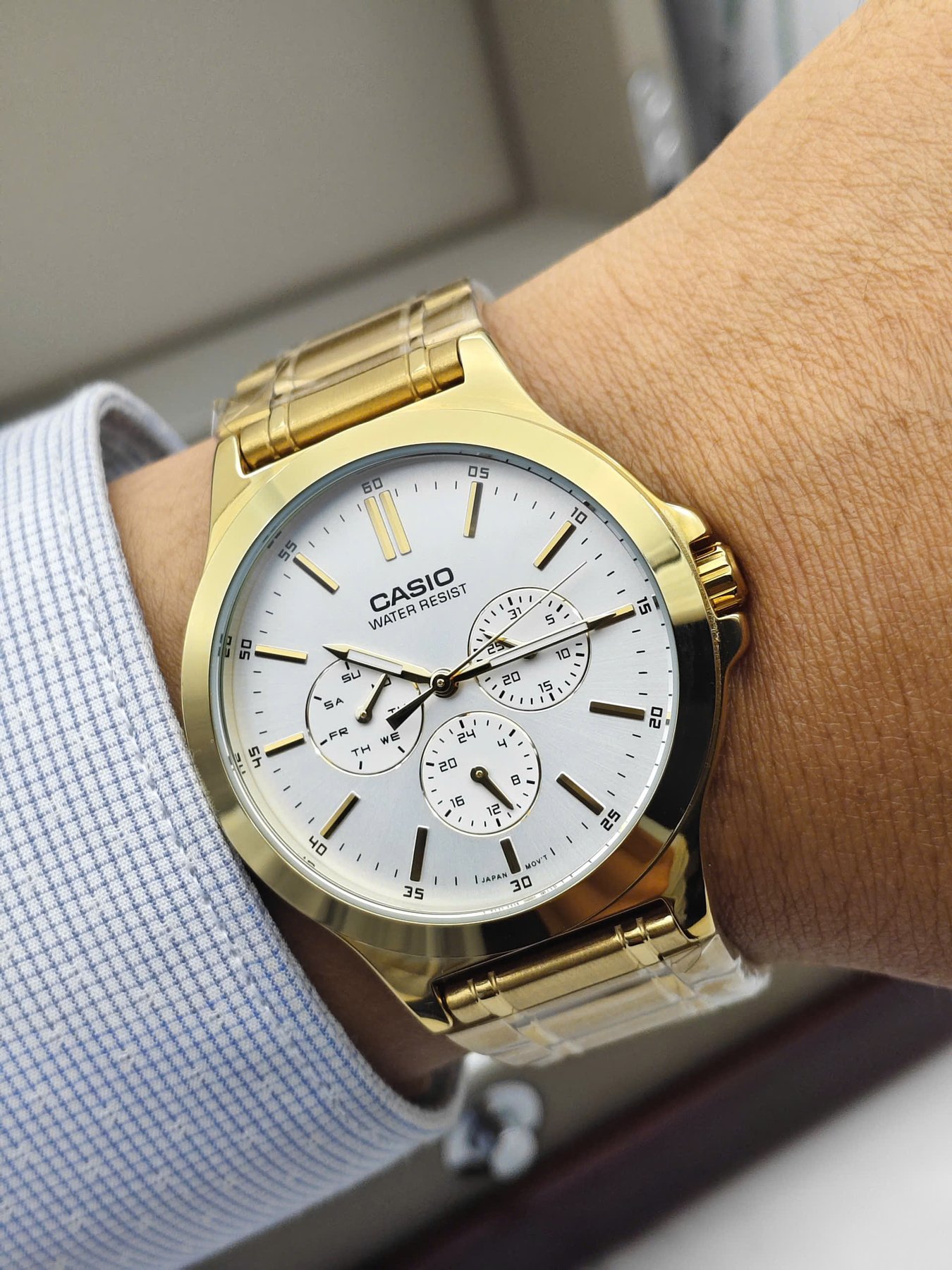 VYRIŠKAS LAIKRODIS CASIO MTP-V300G-7A (zd091a) + DĖŽUTĖ - Image 4