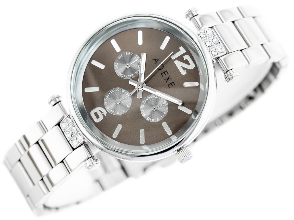 Moteriškas laikrodis Adexe ADX-1161B-3A – rudas ciferblatas – 2