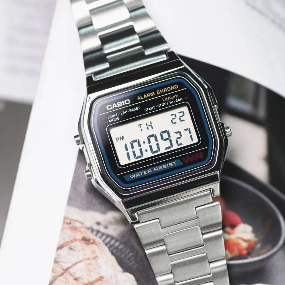 VYRIŠKI LAIKRODIS CASIO A158WA-1D VINTAGE RETRO + DĖŽUTĖ - Image 6