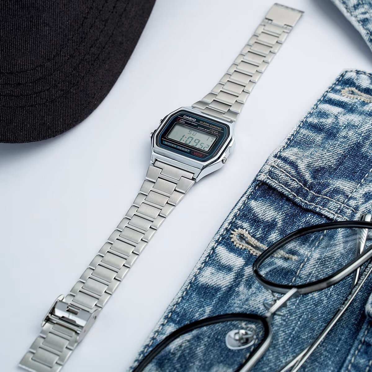 VYRIŠKI LAIKRODIS CASIO A158WA-1D VINTAGE RETRO + DĖŽUTĖ - Image 4