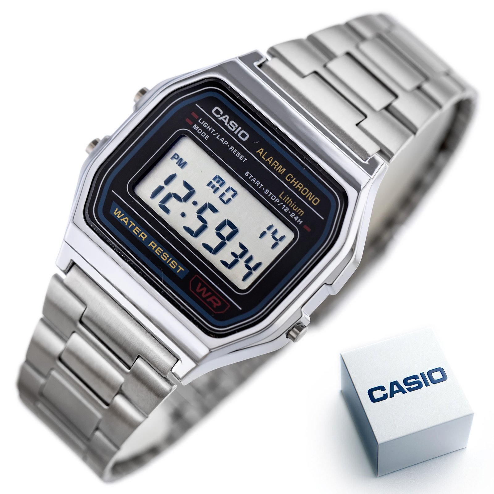 VYRIŠKI LAIKRODIS CASIO A158WA-1D VINTAGE RETRO + DĖŽUTĖ - Image 9