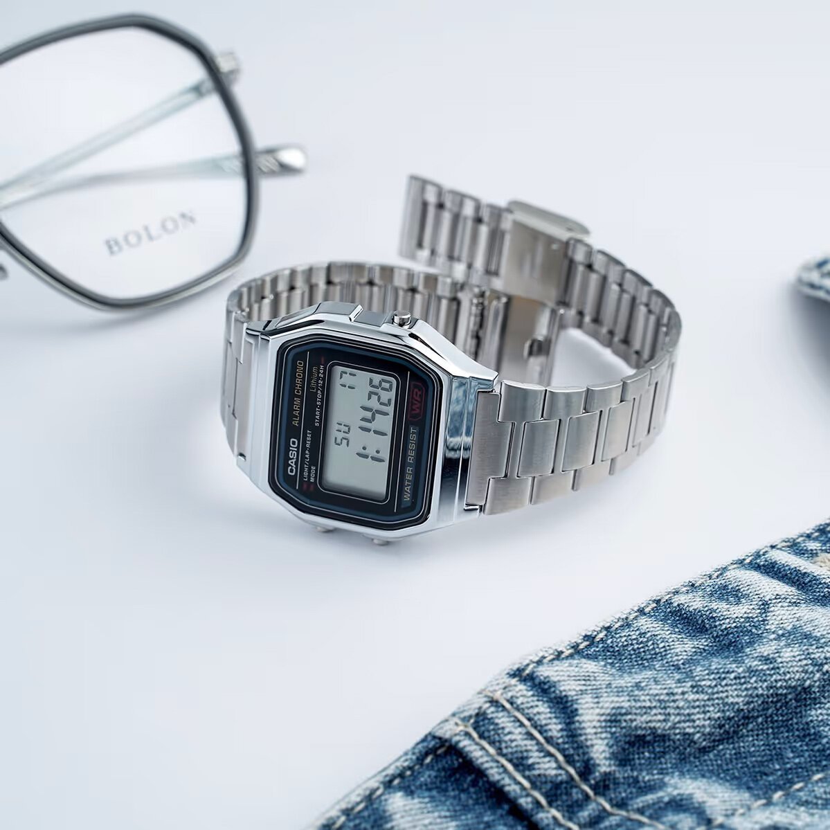 VYRIŠKI LAIKRODIS CASIO A158WA-1D VINTAGE RETRO + DĖŽUTĖ - Image 3