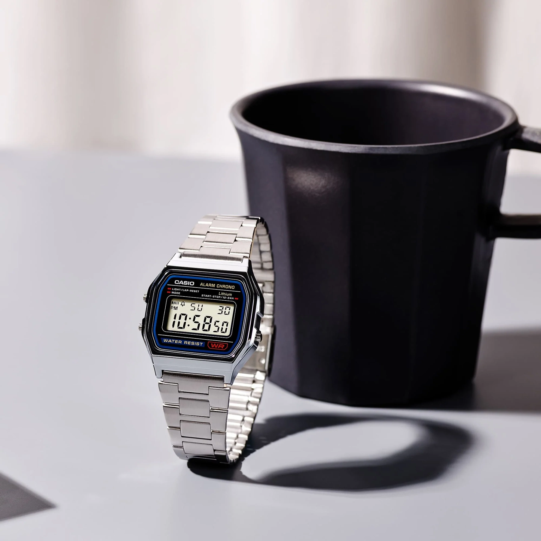 VYRIŠKI LAIKRODIS CASIO A158WA-1D VINTAGE RETRO + DĖŽUTĖ - Image 8