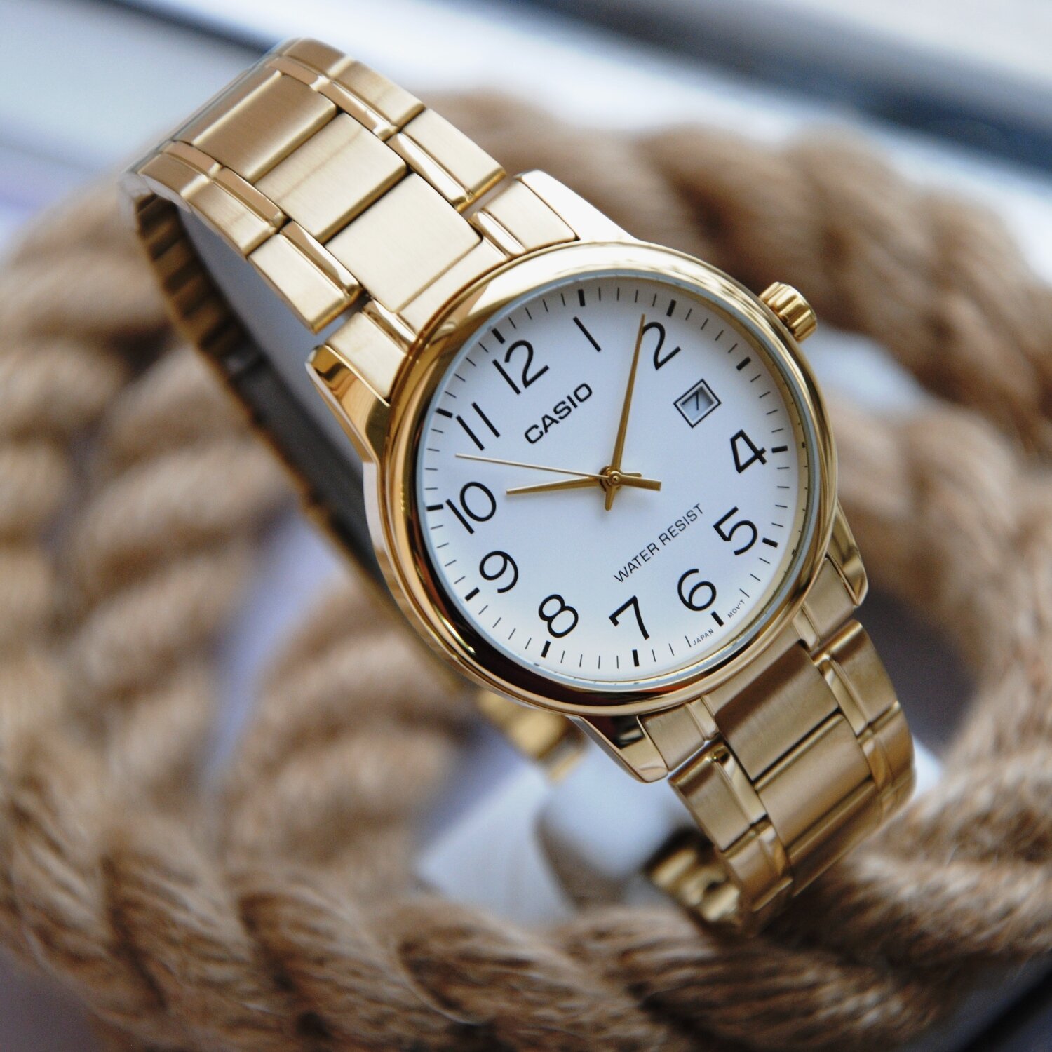 CASIO VYRIŠKAS LAIKRODIS MTP-V002G-7B2UDF (zd103b) + DĖŽUTĖ - Image 5