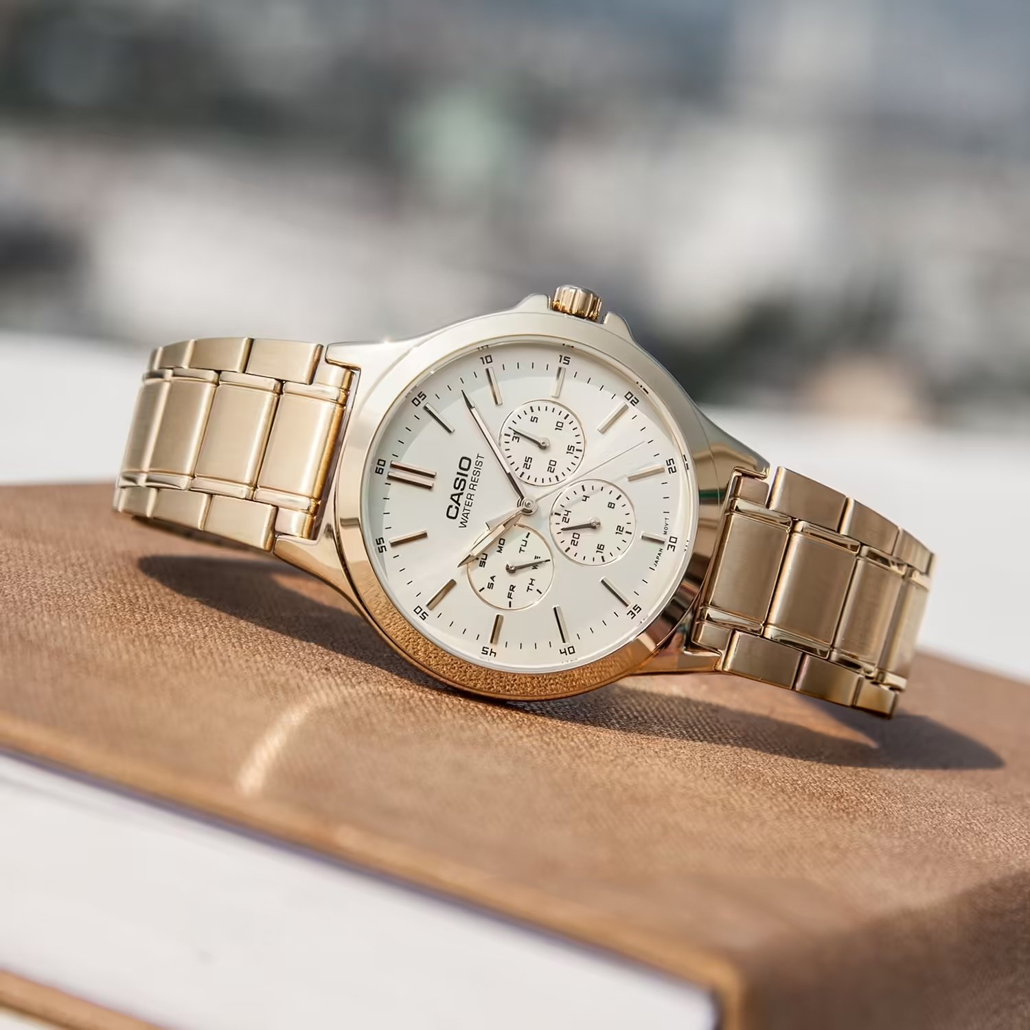 VYRIŠKAS LAIKRODIS CASIO MTP-V300G-9AUDF (zd091c) + DĖŽUTĖ - Image 6