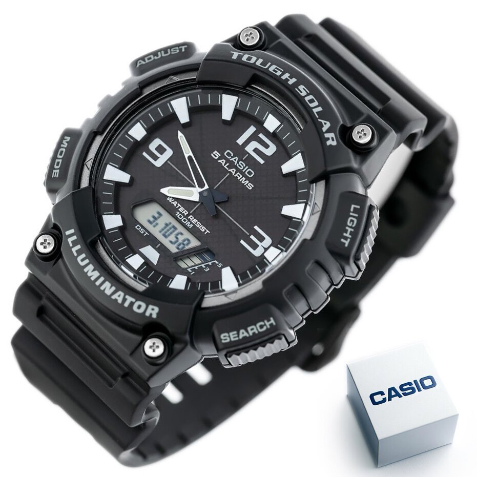 CASIO VYRIŠKAS LAIKRODIS AQ-S810W-1AV (zd044h) – SAULĖS ENERGIJA + DĖŽUTĖ - Image 8