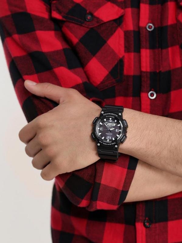 CASIO VYRIŠKAS LAIKRODIS AQ-S810W-1AV (zd044h) – SAULĖS ENERGIJA + DĖŽUTĖ - Image 6