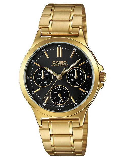 CASIO LTP-V300G-1AUDF MOTERŲ LAIKRODIS (zd566e) + DĖŽUTĖ