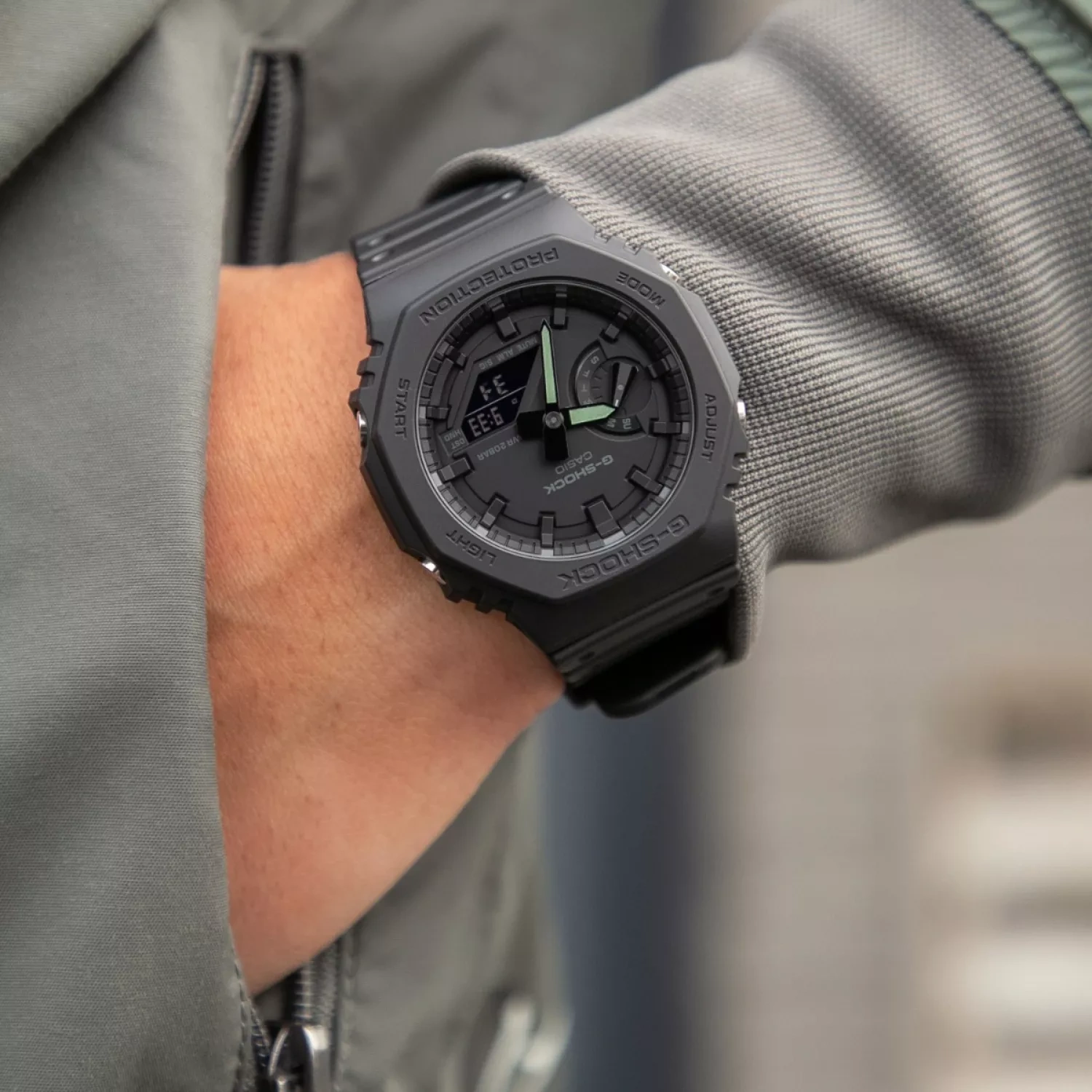 VYRIŠKI LAIKRODŽIAI CASIO G-SHOCK OCTAGON GA-2100-1A1ER - Image 10