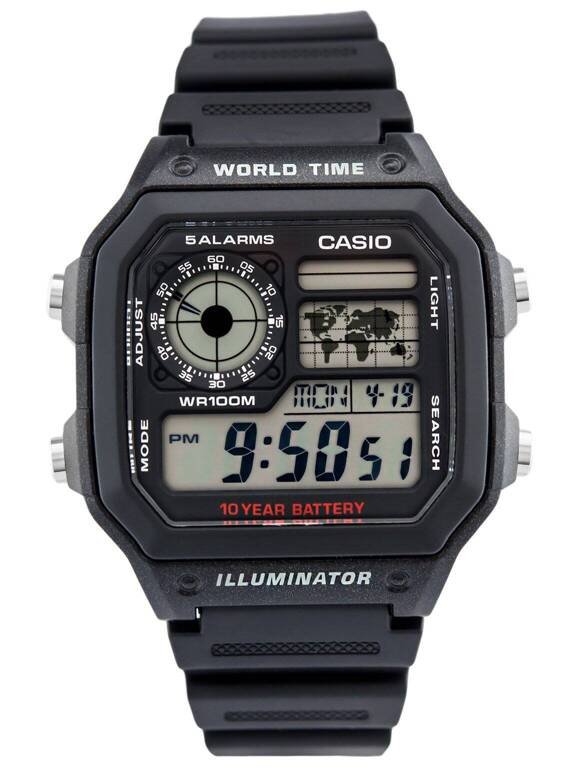 CASIO VYRIŠKAS LAIKRODIS AE-1200WH-1AVCF (zd146a) + DĖŽUTĖ