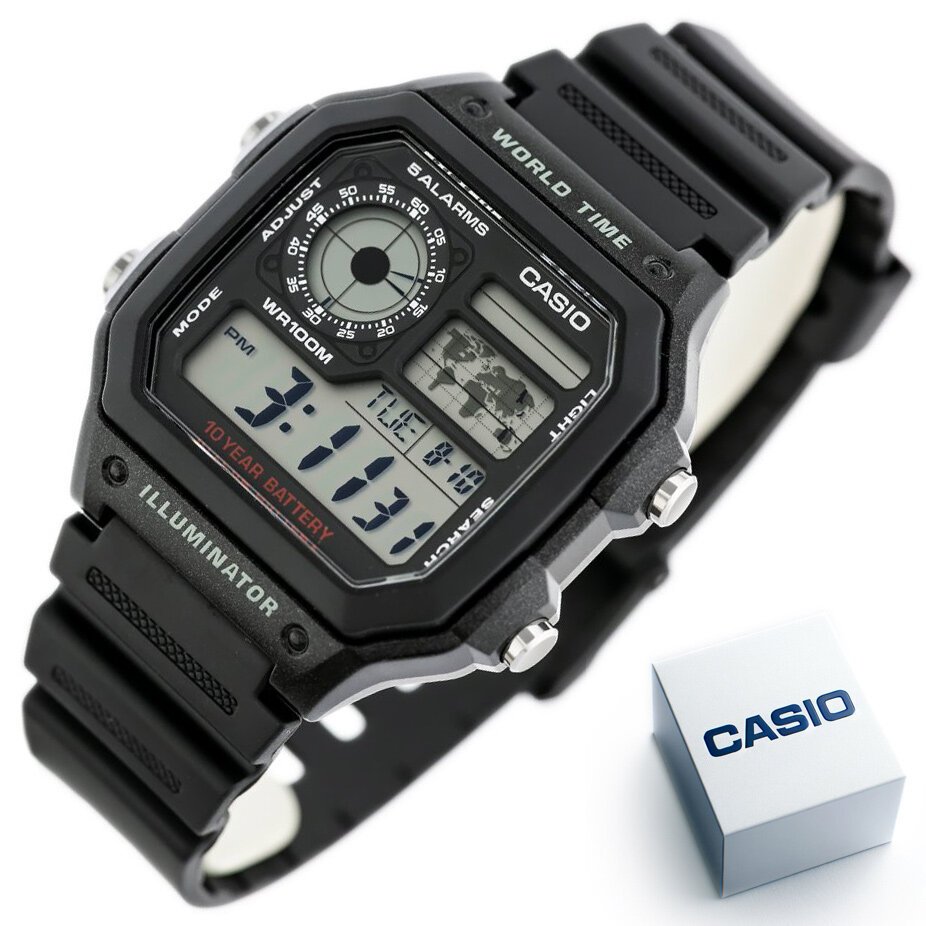 CASIO VYRIŠKAS LAIKRODIS AE-1200WH-1AVCF (zd146a) + DĖŽUTĖ - Image 8