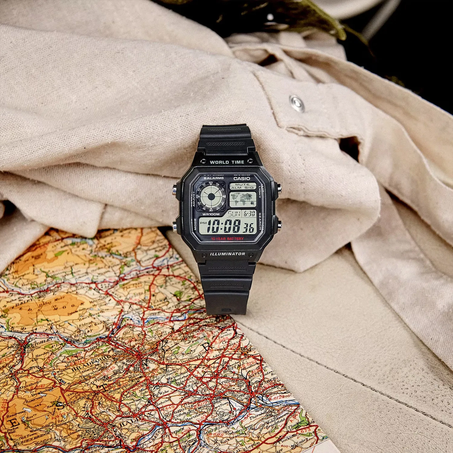CASIO VYRIŠKAS LAIKRODIS AE-1200WH-1AVCF (zd146a) + DĖŽUTĖ - Image 7