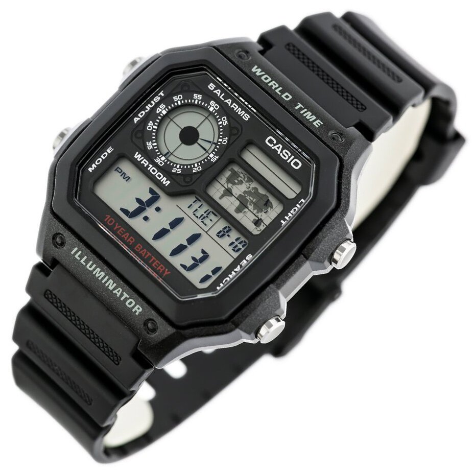 CASIO VYRIŠKAS LAIKRODIS AE-1200WH-1AVCF (zd146a) + DĖŽUTĖ - Image 2