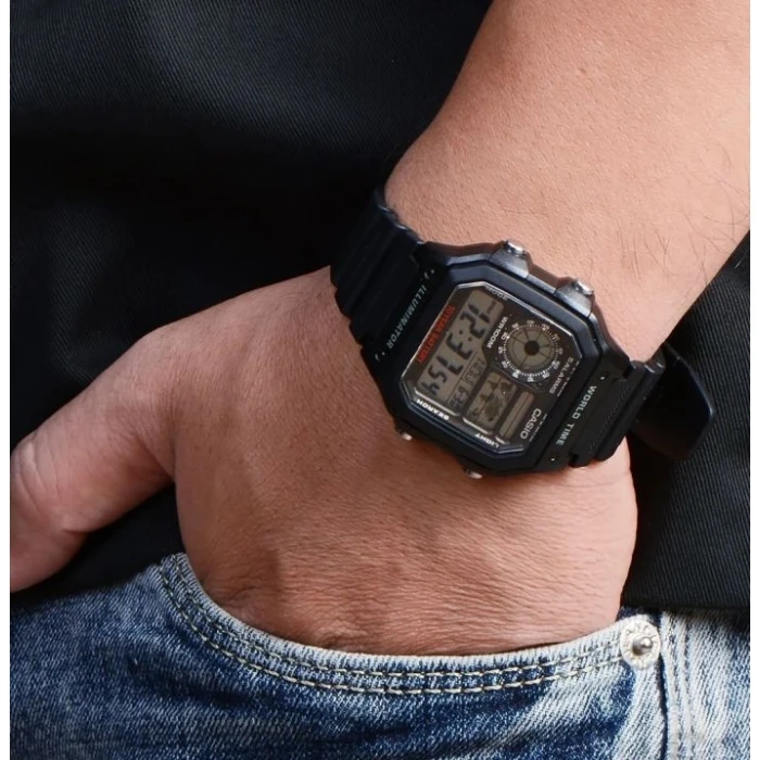 CASIO VYRIŠKAS LAIKRODIS AE-1200WH-1AVCF (zd146a) + DĖŽUTĖ - Image 6