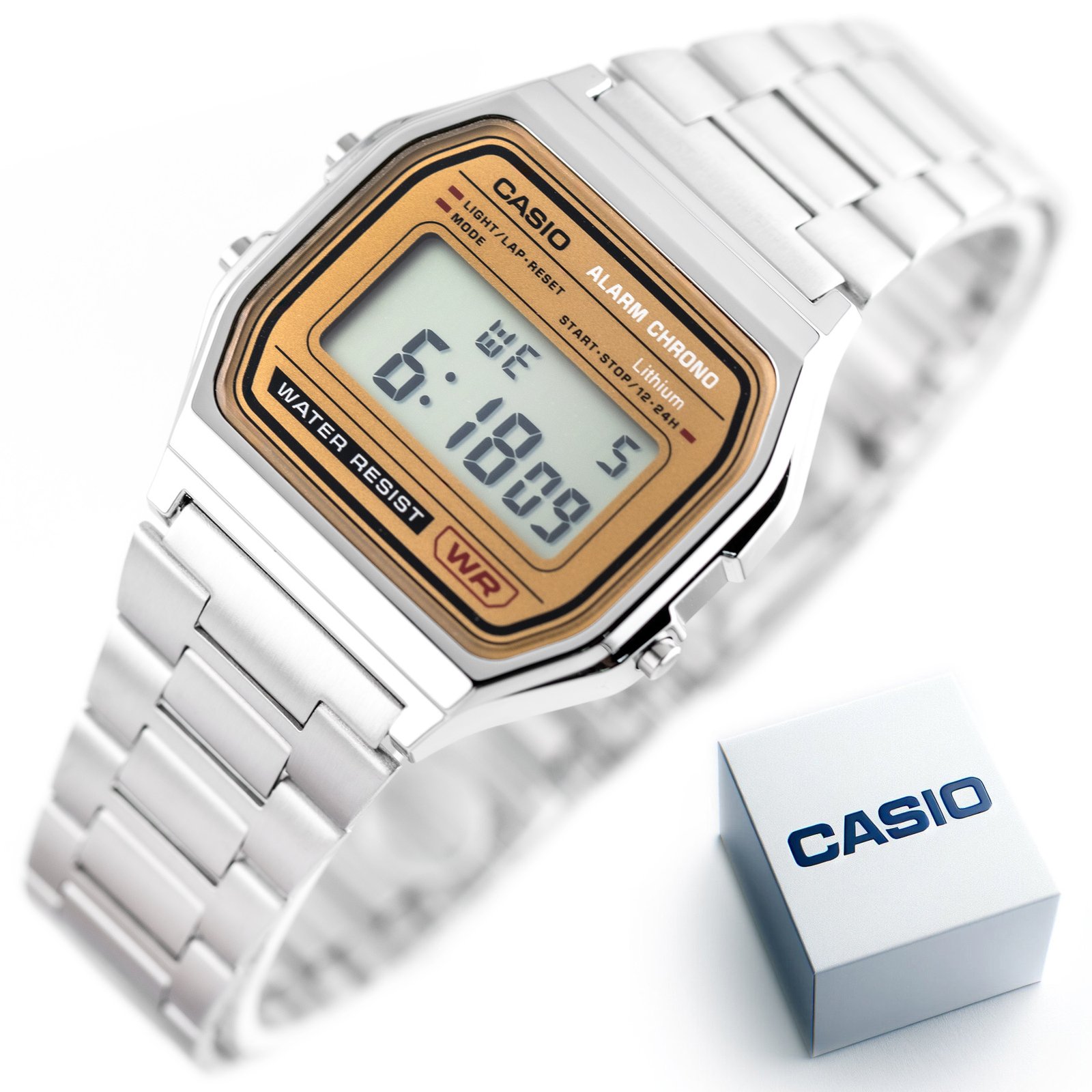 VYRIŠKAS LAIKRODIS CASIO A158WEA-9 (zd093b) – KLASIKA + DĖŽUTĖ - Image 12