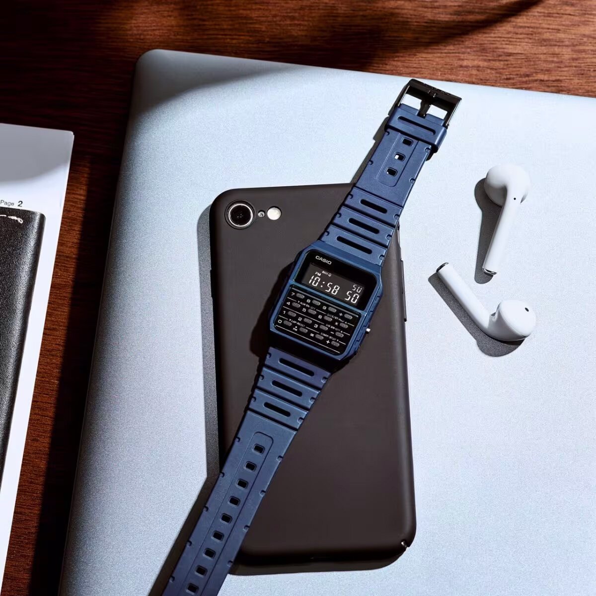 CASIO VINTAGE CA-53WF-2B VYRIŠKAS LAIKRODIS (zd148b) + DĖŽUTĖ - Image 6