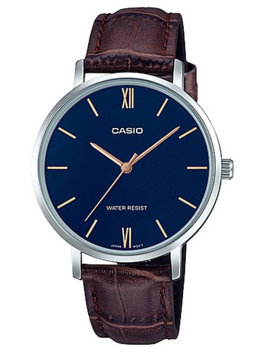 CASIO MOTERŲ LAIKRODIS LTP-VT01L-2B + DĖŽUTĖ