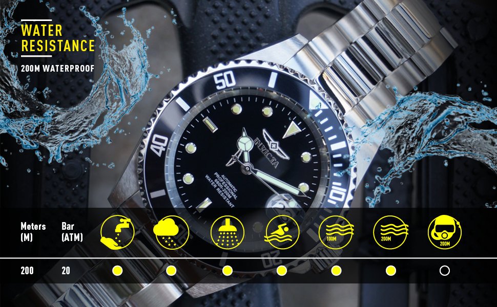Vyriškas laikrodis INVICTA DIVER PROFESSIONAL 30094 – AUTOMAT WR200, korpusas 42 mm – 10