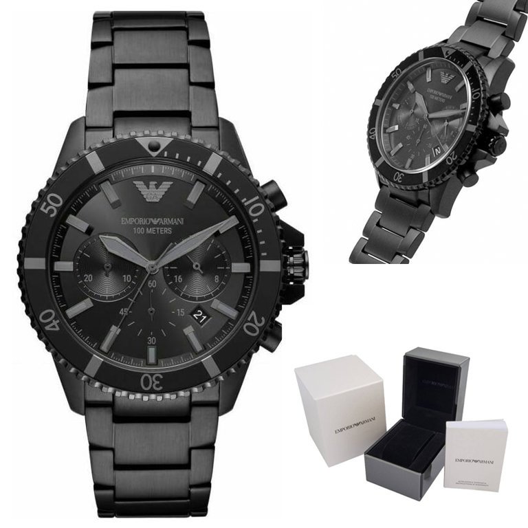 EMPORIO ARMANI AR11363 DIVER VYRIŠKAS LAIKRODIS (zi035a) + DĖŽUTĖ - Image 9