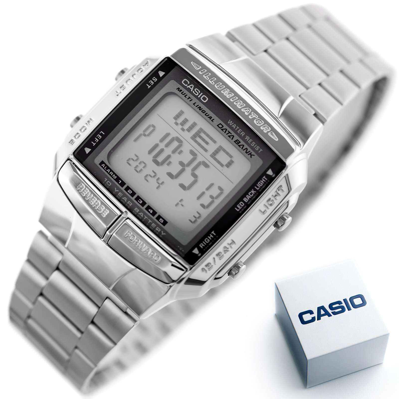 CASIO DATABANK VYRIŠKAS LAIKRODIS DB-360-1A (zd161a) + DĖŽUTĖ - Image 12