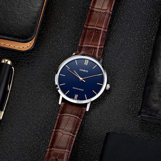 CASIO MTP-VT01L-2B VYRIŠKAS LAIKRODIS + DĖŽUTĖ - Image 5