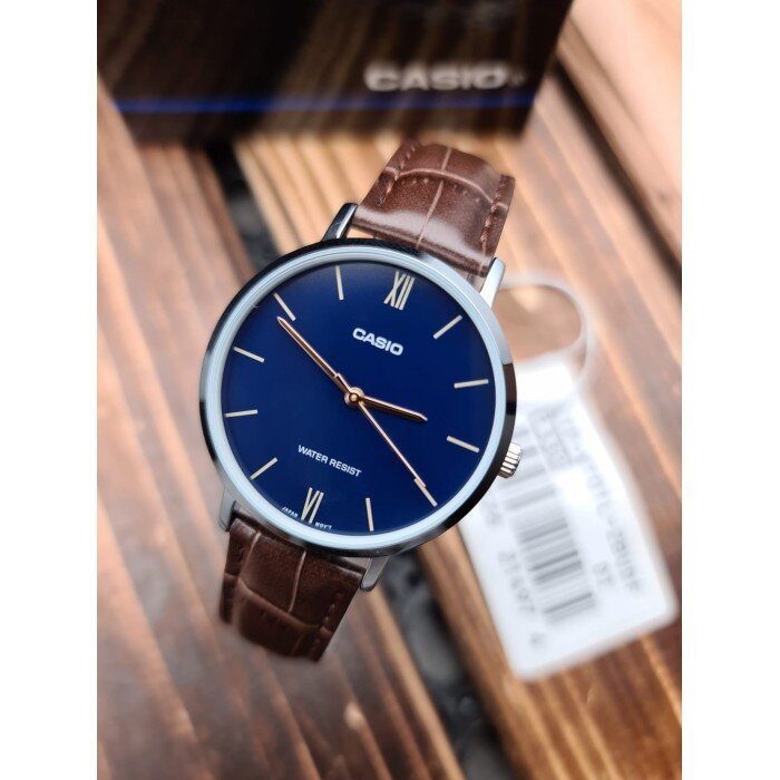 CASIO MTP-VT01L-2B VYRIŠKAS LAIKRODIS + DĖŽUTĖ - Image 7