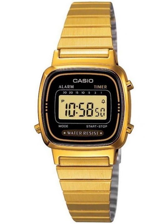 CASIO VINTAGE LA670WGA-1 MOTERŲ LAIKRODIS (zd597b) + DĖŽUTĖ