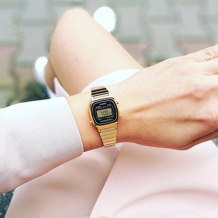CASIO VINTAGE LA670WGA-1 MOTERŲ LAIKRODIS (zd597b) + DĖŽUTĖ - Image 6