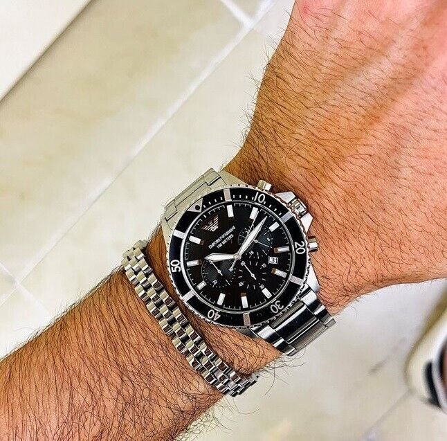 EMPORIO ARMANI AR11360 DIVER VYRIŠKAS LAIKRODIS (zi035b) - Image 9