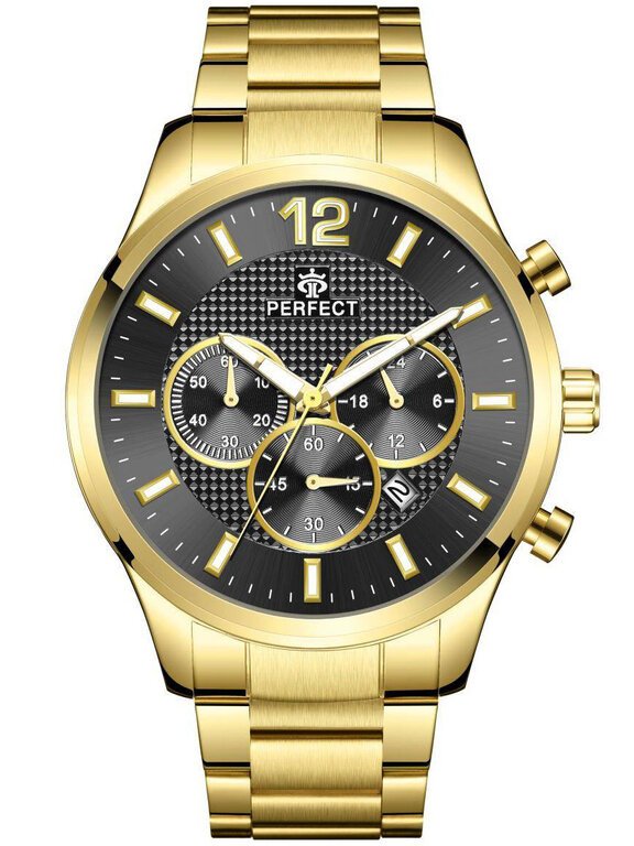 PERFECT CH01M VYRIŠKAS LAIKRODIS – CHRONOGRAFAS (zp355g) + DĖŽUTĖ