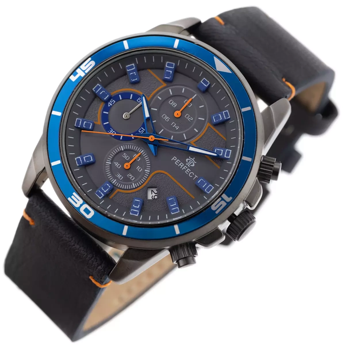 VYRIŠKAS LAIKRODIS PERFECT CH02L - CHRONOGRAFAS (zp351j) + DĖŽUTĖ - Image 2