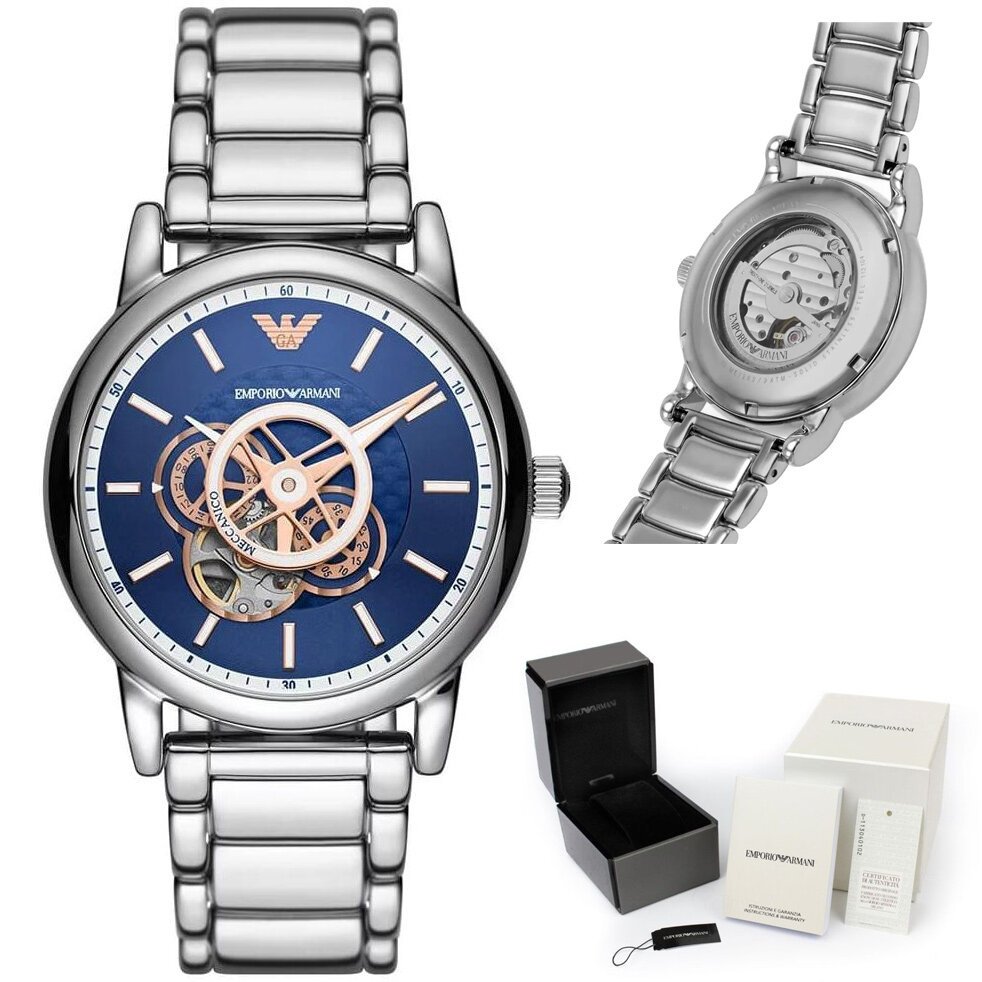 Vyriškas laikrodis EMPORIO ARMANI LUIGI Open Heart AUTOMATIC AR60036 - Image 12