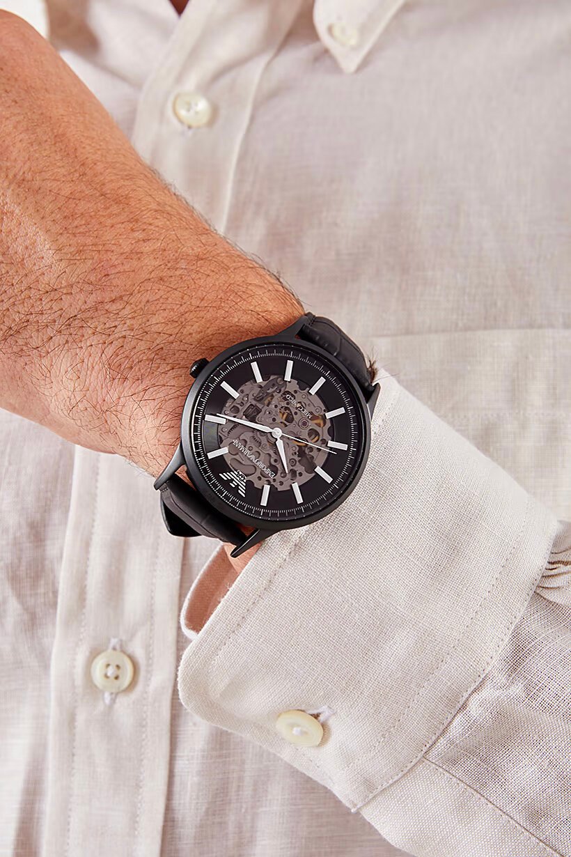 EMPORIO ARMANI SKELETON AUTOMATIC vyriškas laikrodis AR60042 (zi055c) - Image 9