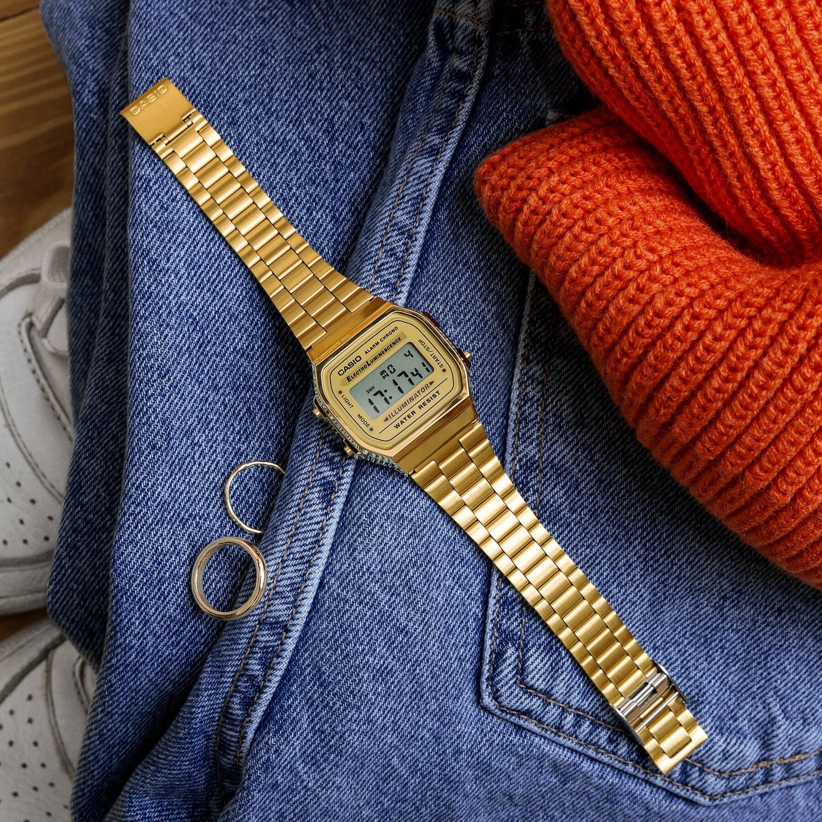 CASIO A168WG-9W UNISEX LAIKRODIS (zd088b) - CLASSIC + DĖŽUTĖ - Image 13