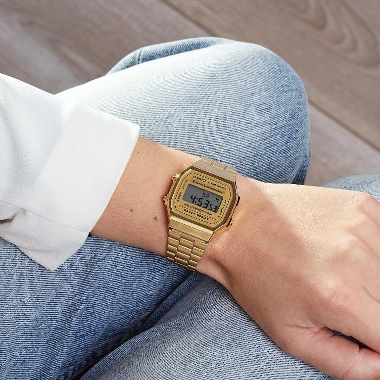 CASIO A168WG-9W UNISEX LAIKRODIS (zd088b) - CLASSIC + DĖŽUTĖ - Image 10