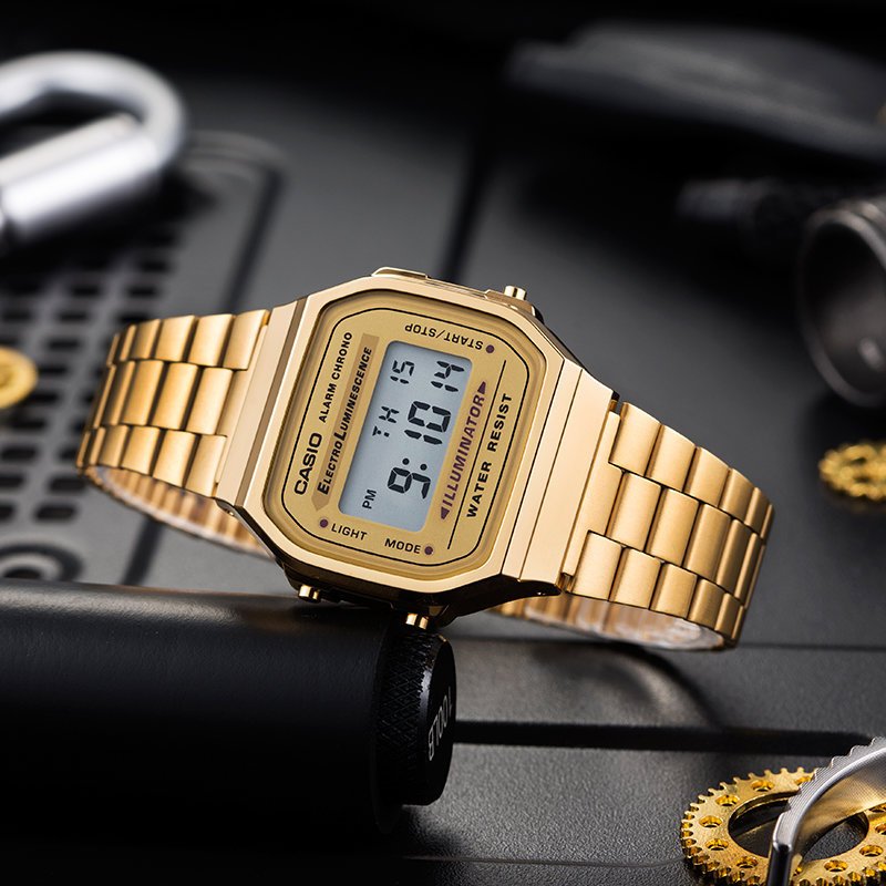 CASIO A168WG-9W UNISEX LAIKRODIS (zd088b) - CLASSIC + DĖŽUTĖ - Image 6