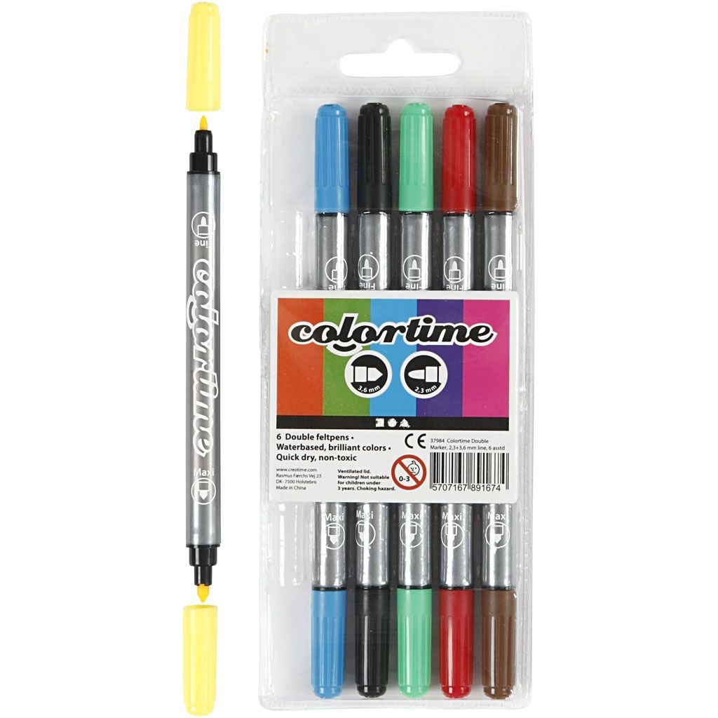Creativ dvipusiai flomasteriai, 6 vnt. – papildomas vaizdas 1