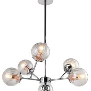 BEST Pendant 6X40W E14 Chrome Copper