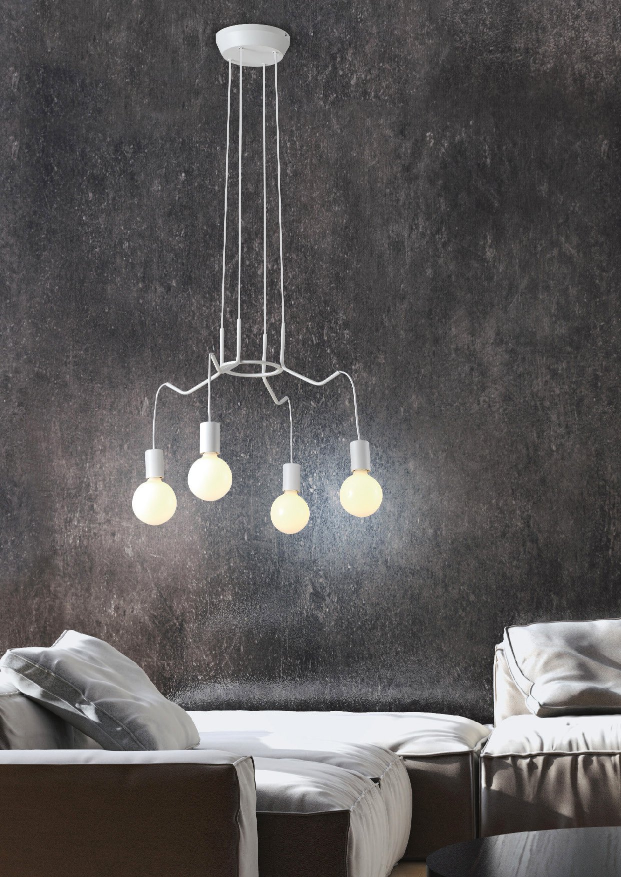 BASSO Pendant 4X40W E27 White Mat – papildomas vaizdas 1