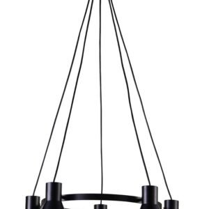 MORE Pendant 5X40W E27 Black Mat