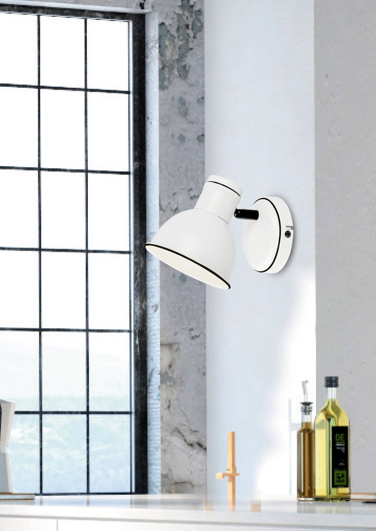 ZUMBA Wall lamp 1X40W E14 White Black – papildomas vaizdas 1