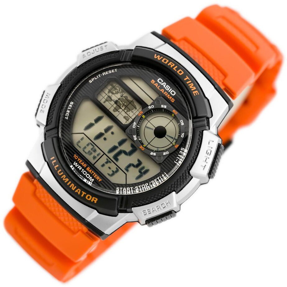 CASIO VYRIŠKAS LAIKRODIS AE-1000W 4BV (zd073d) – PASAULIO LAIKAS + DĖŽUTĖ - Image 2