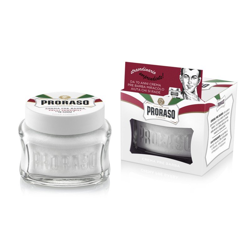 White Line Pre-Shaving Cream Jautrios odos kremas prieš skutimąsi, 100ml