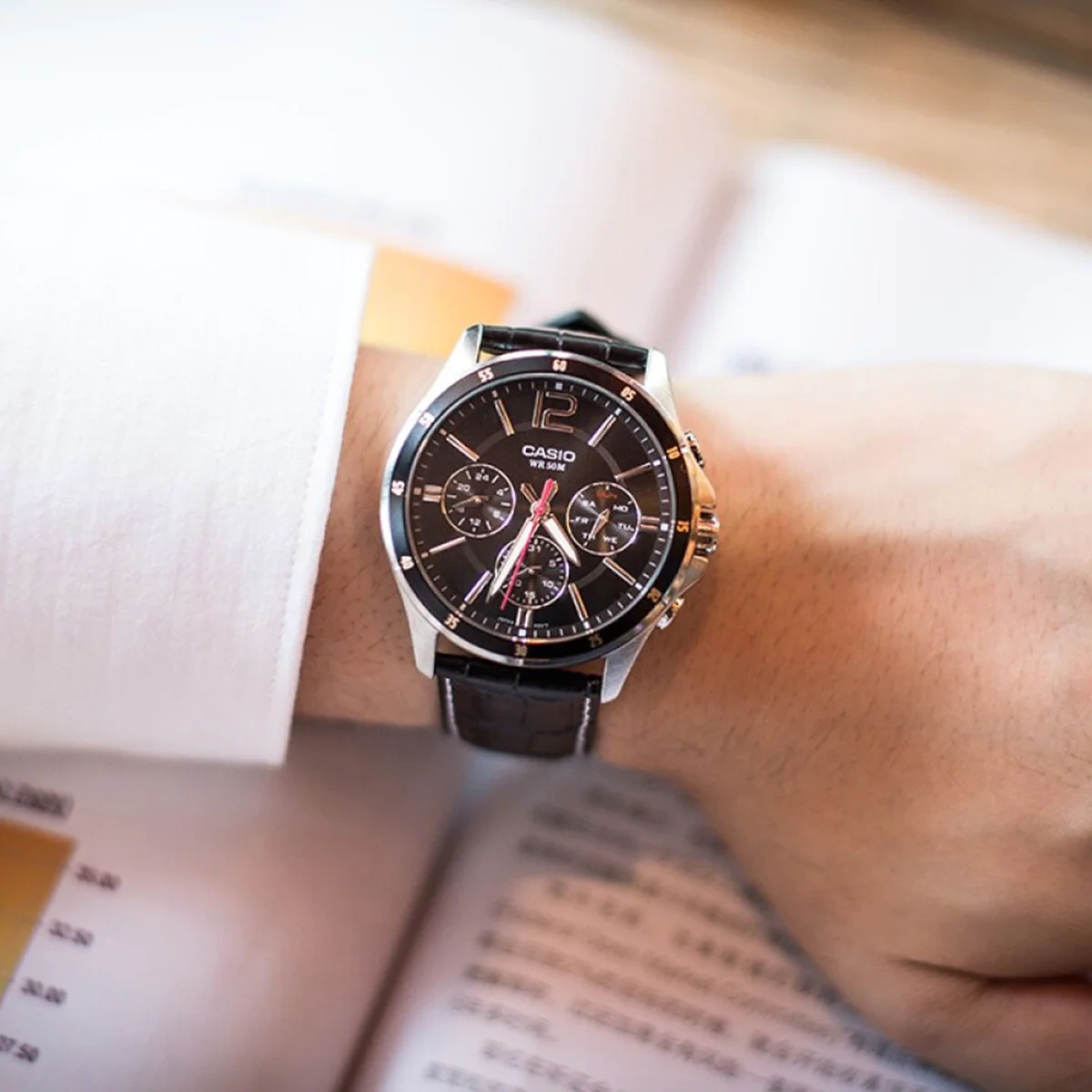 CASIO VYRIŠKAS LAIKRODIS MTP-1374L-1AV (zd064b) + DĖŽUTĖ - Image 5